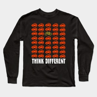 Think Different - Vintage Retro Biking T-Shirt Long Sleeve T-Shirt